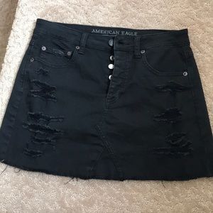 American Eagle outfitters black denim skirt